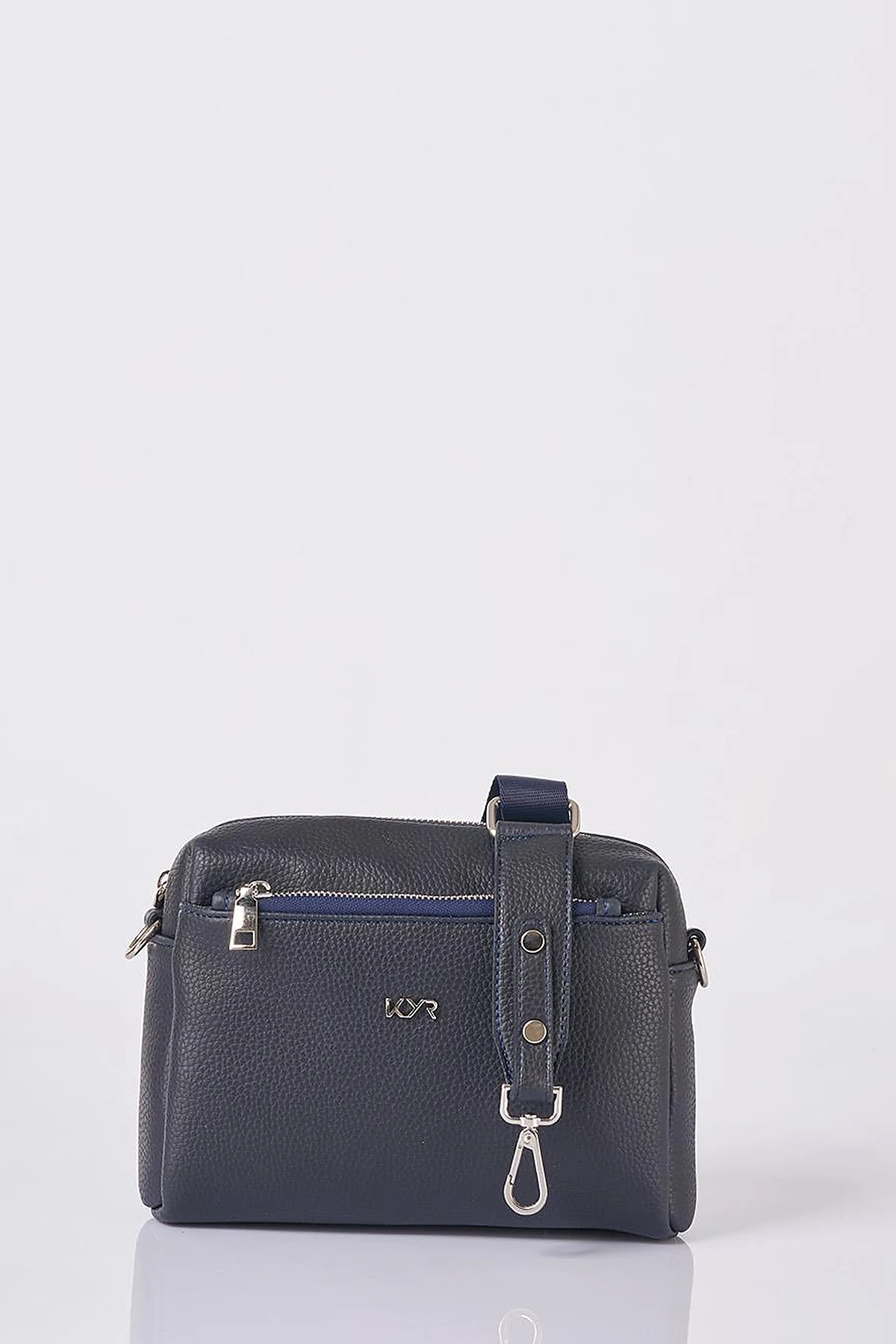Logo Shoulder Bag in Navy Blue