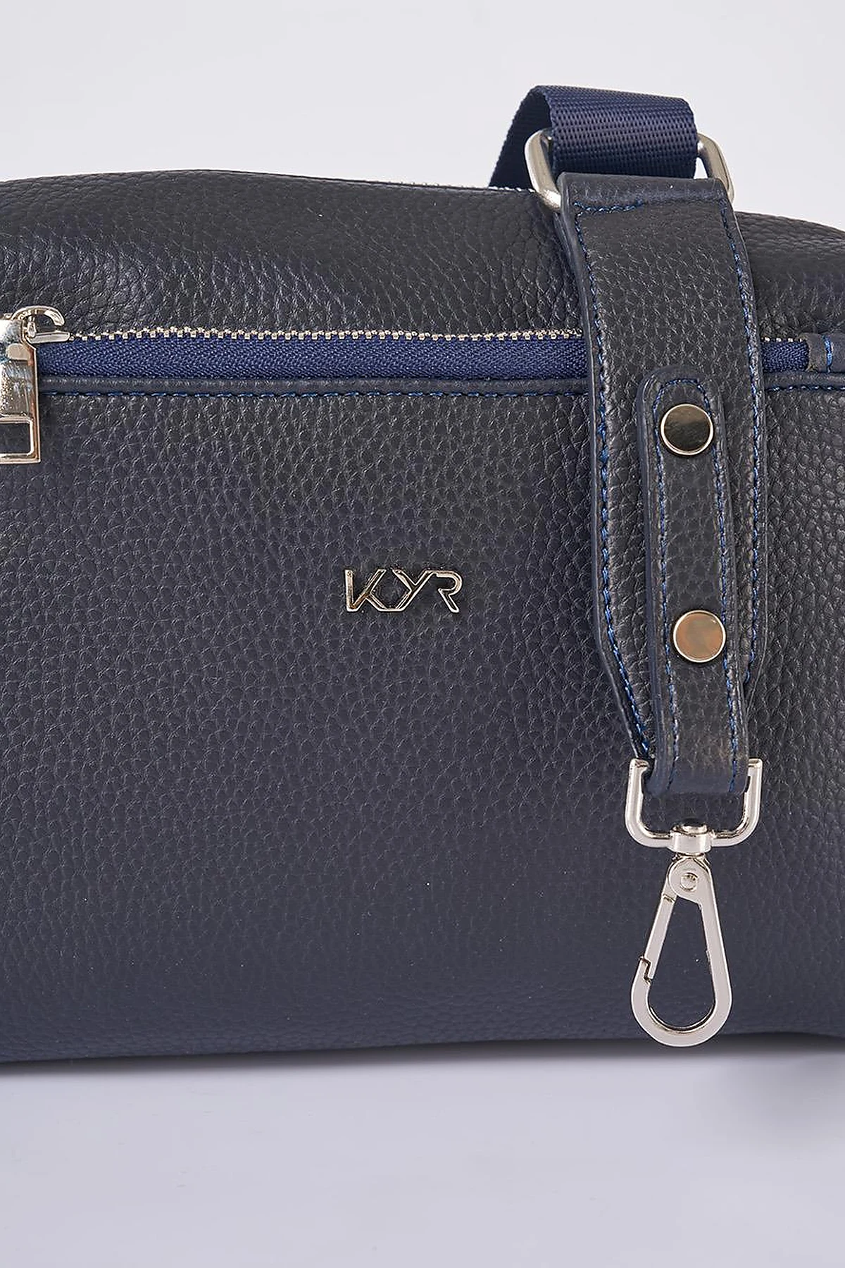 Logo Shoulder Bag in Navy Blue