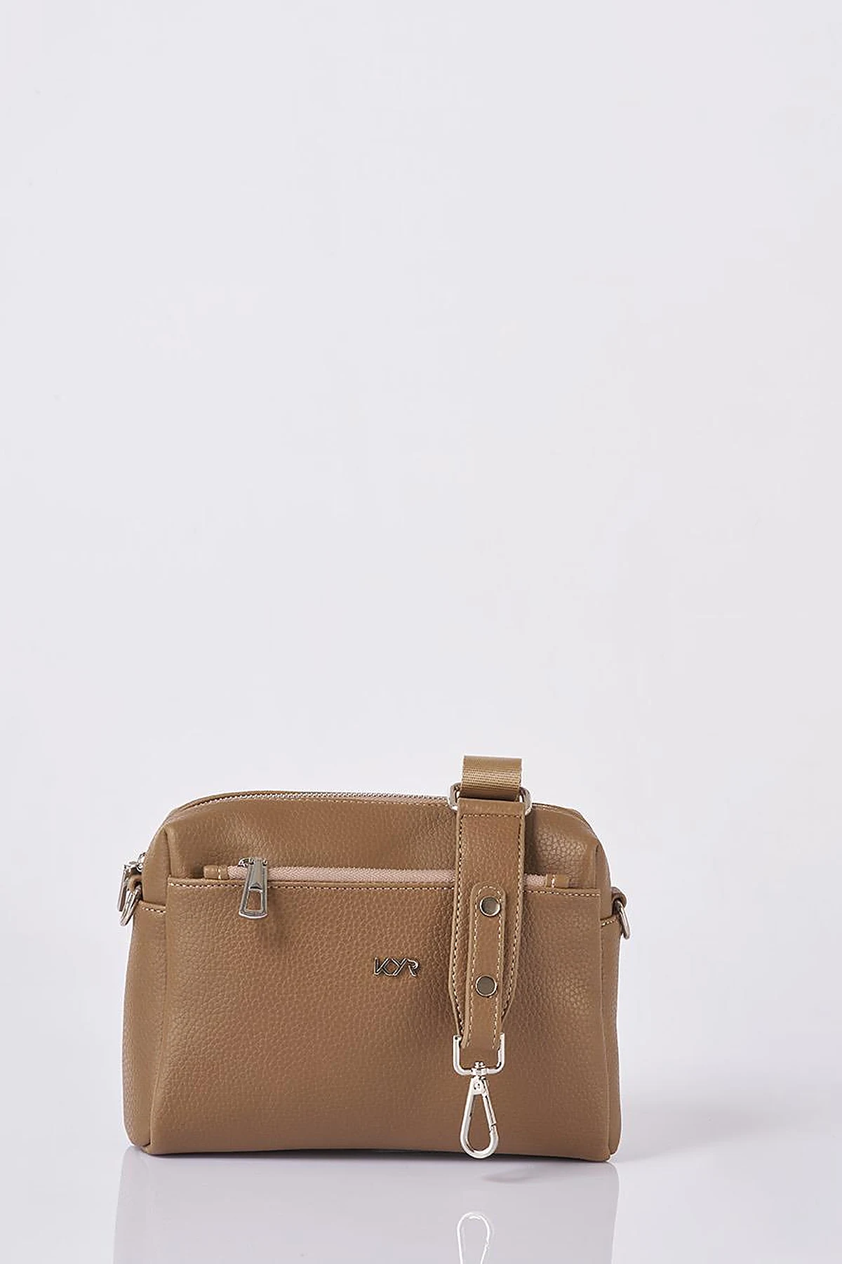 Logo Shoulder Bag in Mink