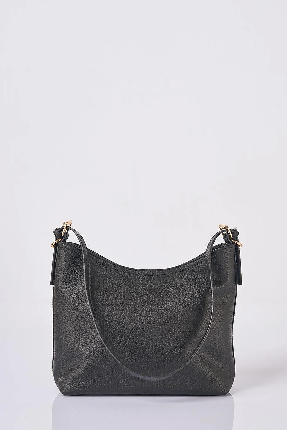 Zincir Detaylı Shopper Çanta Siyah