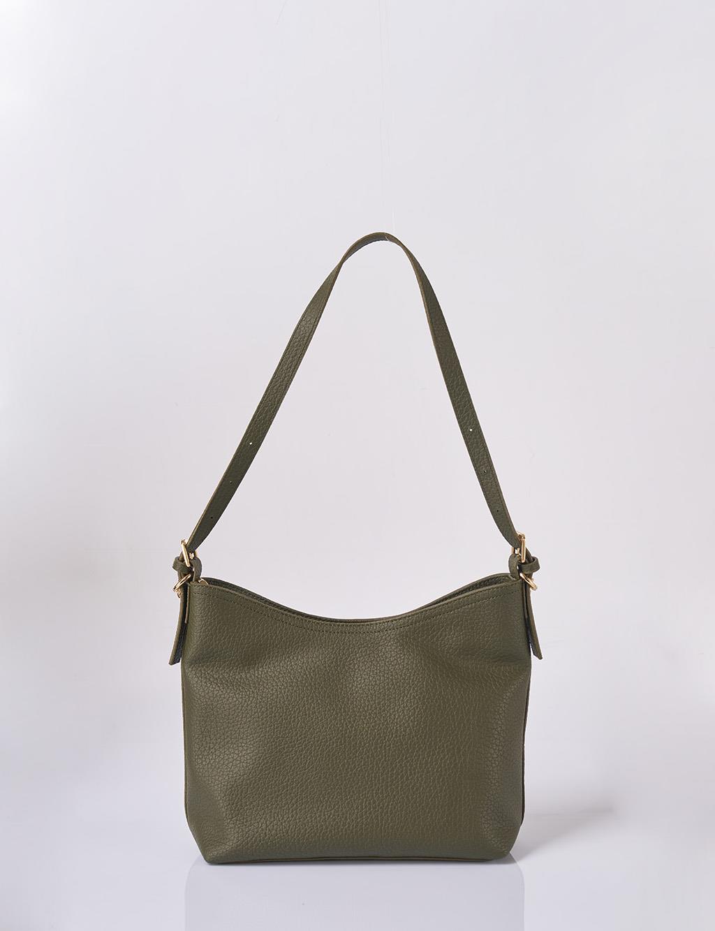 Chain Detailed Shopper Bag Khaki