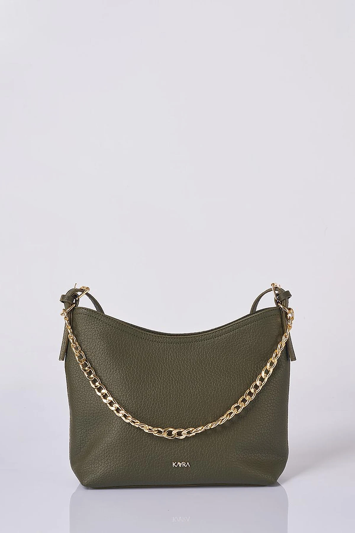 Chain Detailed Shopper Bag Khaki