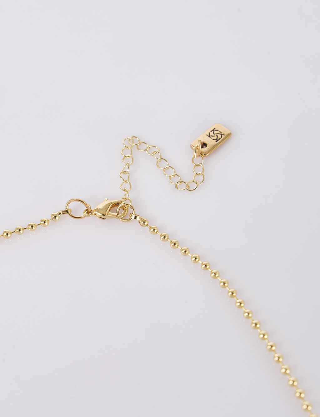 Shiny Stone Necklace Gold