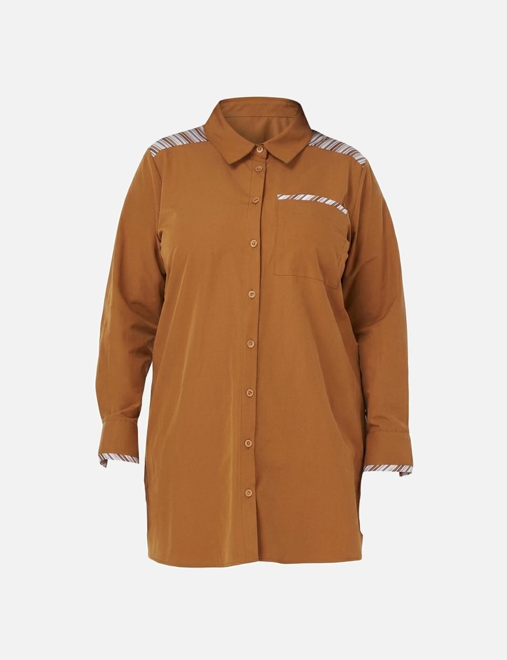 Striped Cotton Tunic Biscuit