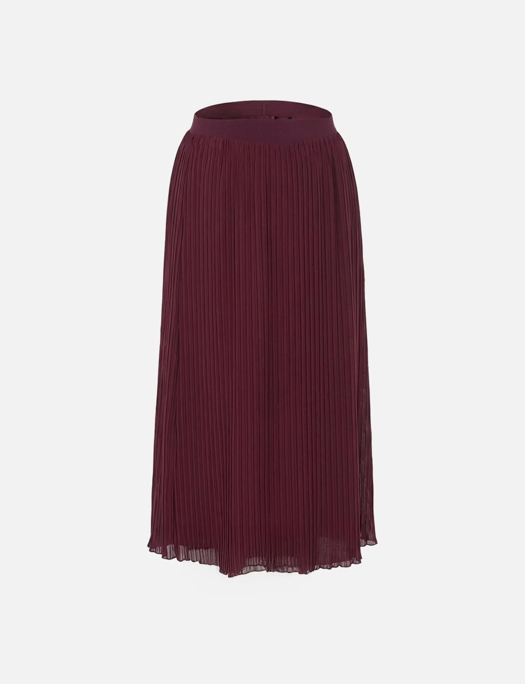 Pleated Chiffon Skirt Violet