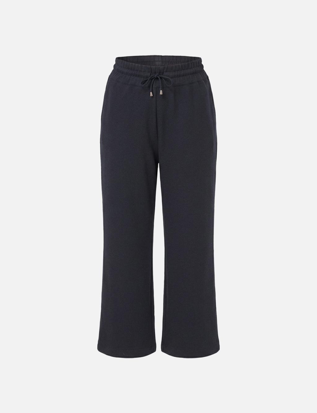 Relaxed-Fit Rayon Trousers in Smoke Color