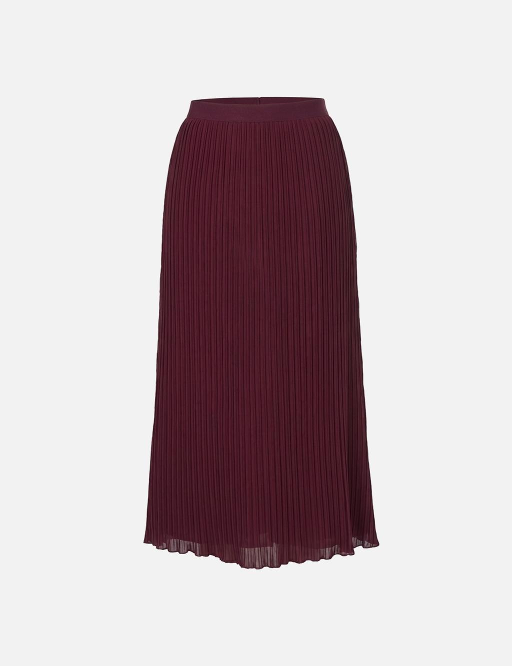 Pleated Chiffon Skirt Violet