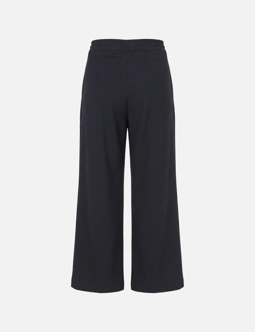 Relaxed-Fit Rayon Trousers in Smoke Color