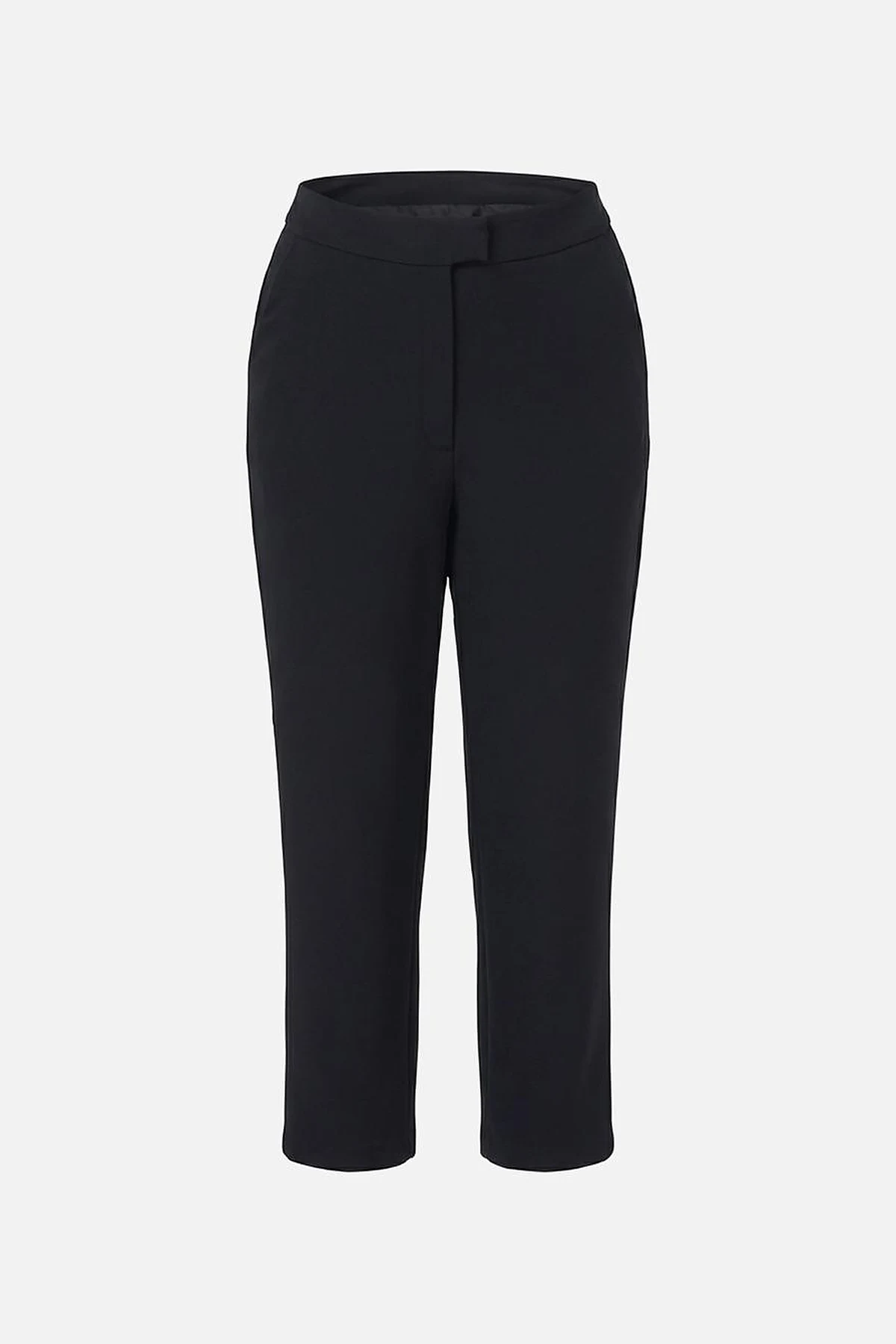 Straight Leg Trousers with Pocket Detail Black