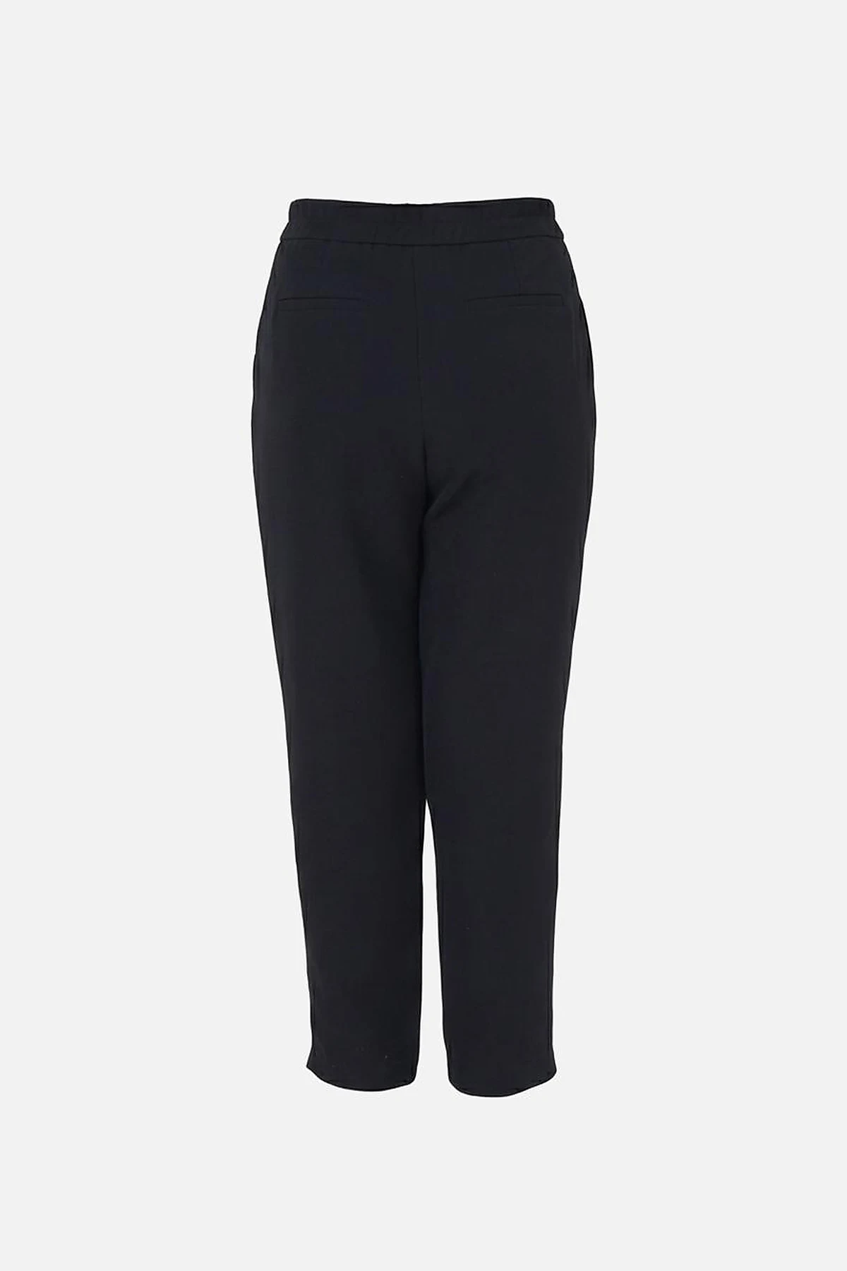 Straight Leg Trousers with Pocket Detail Black