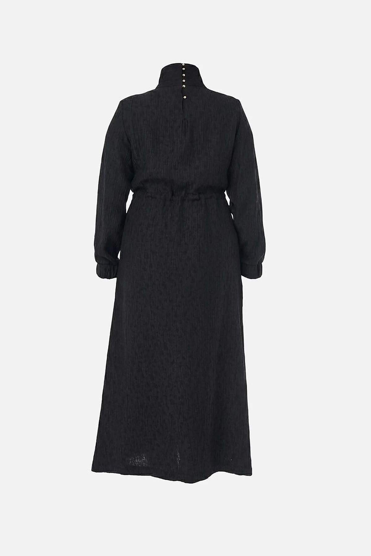 Patterned Lyocell Viscose Dress in Black