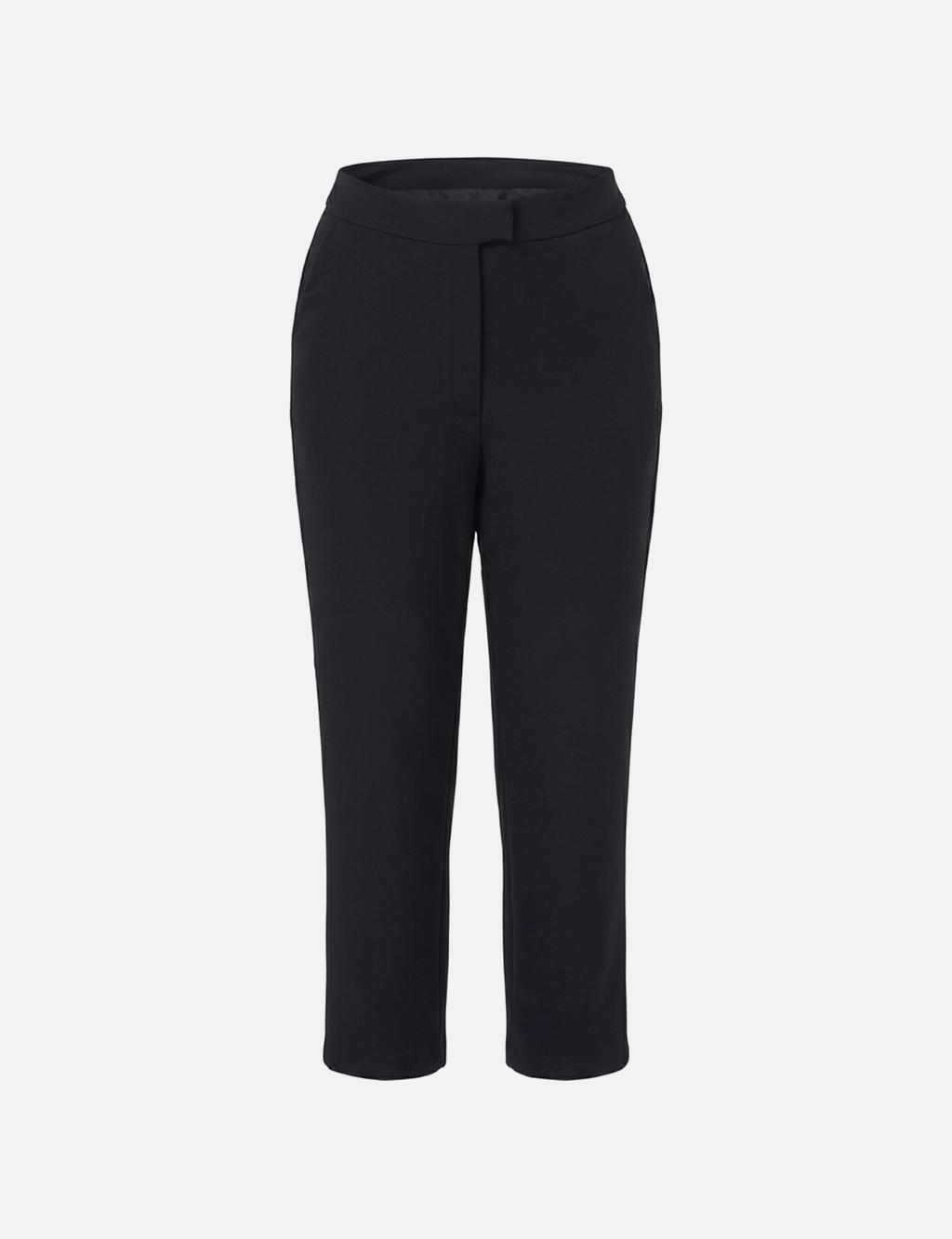 Pocket Detail Fabric Pants in Black