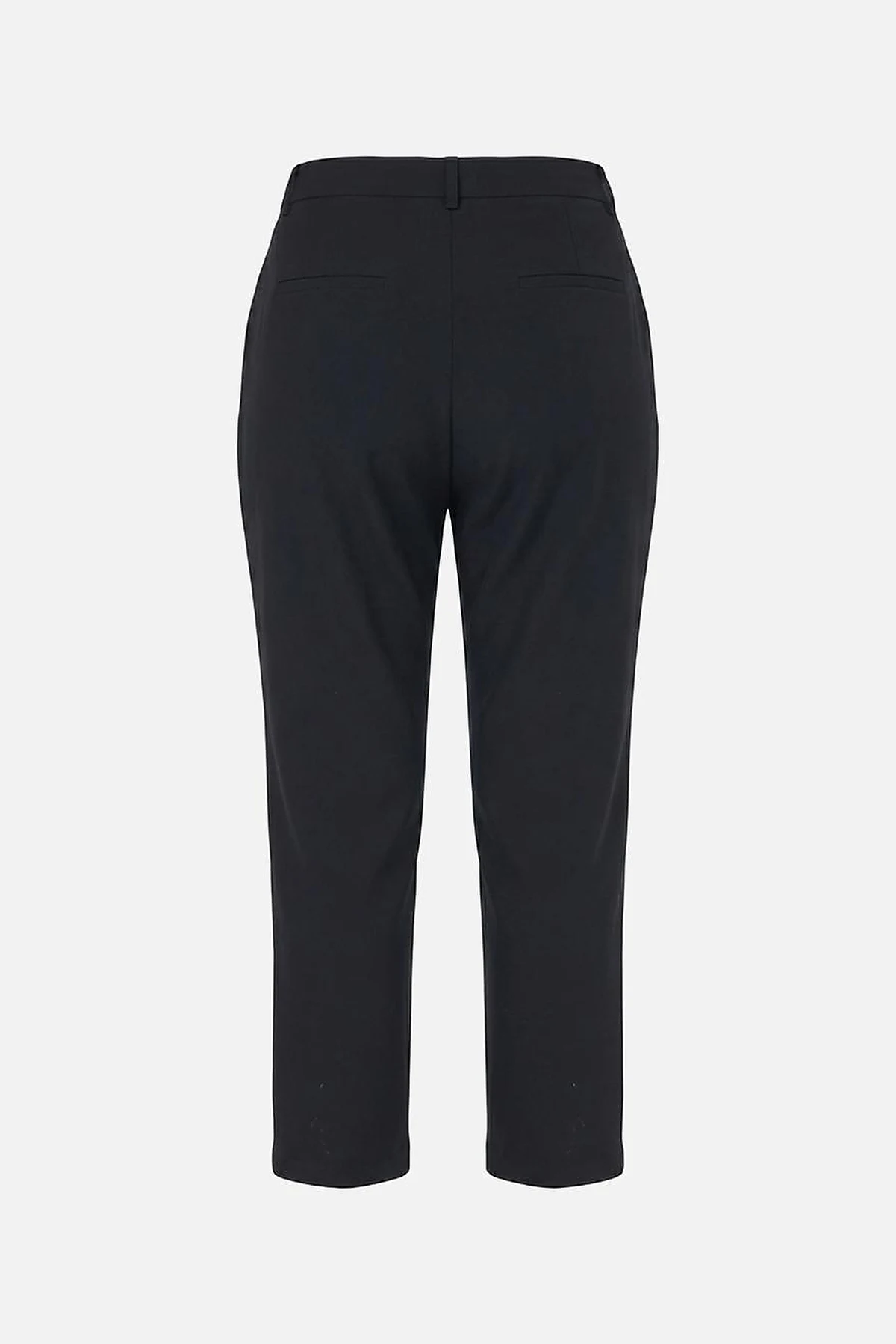 Topstitched Carrot Pants in Black