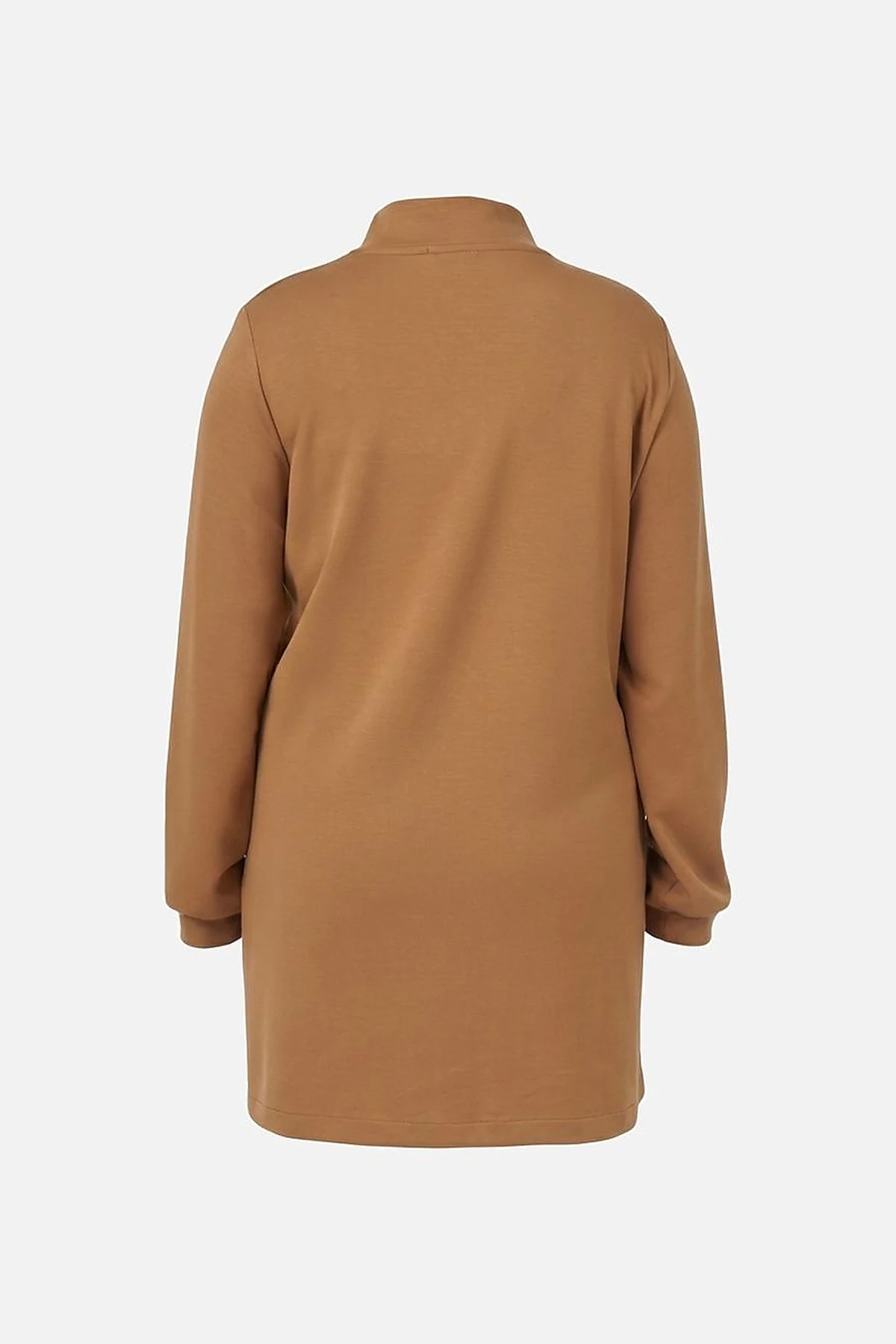 Stand Collar Scuba Sweatshirt in Tobacco