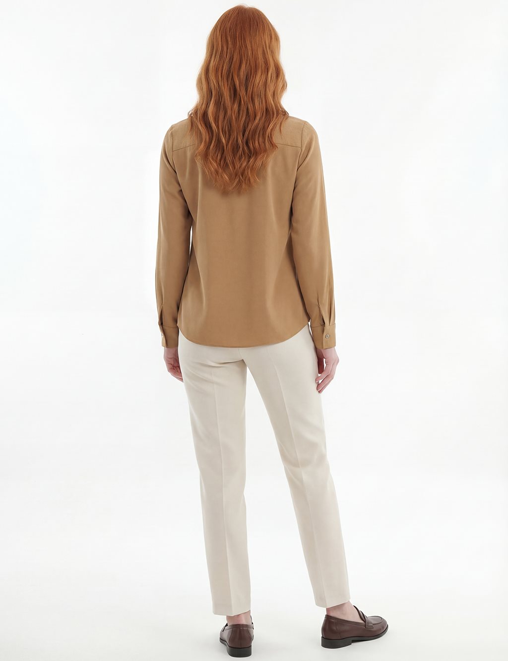 Basic Shirt with Shirt Collar Olive