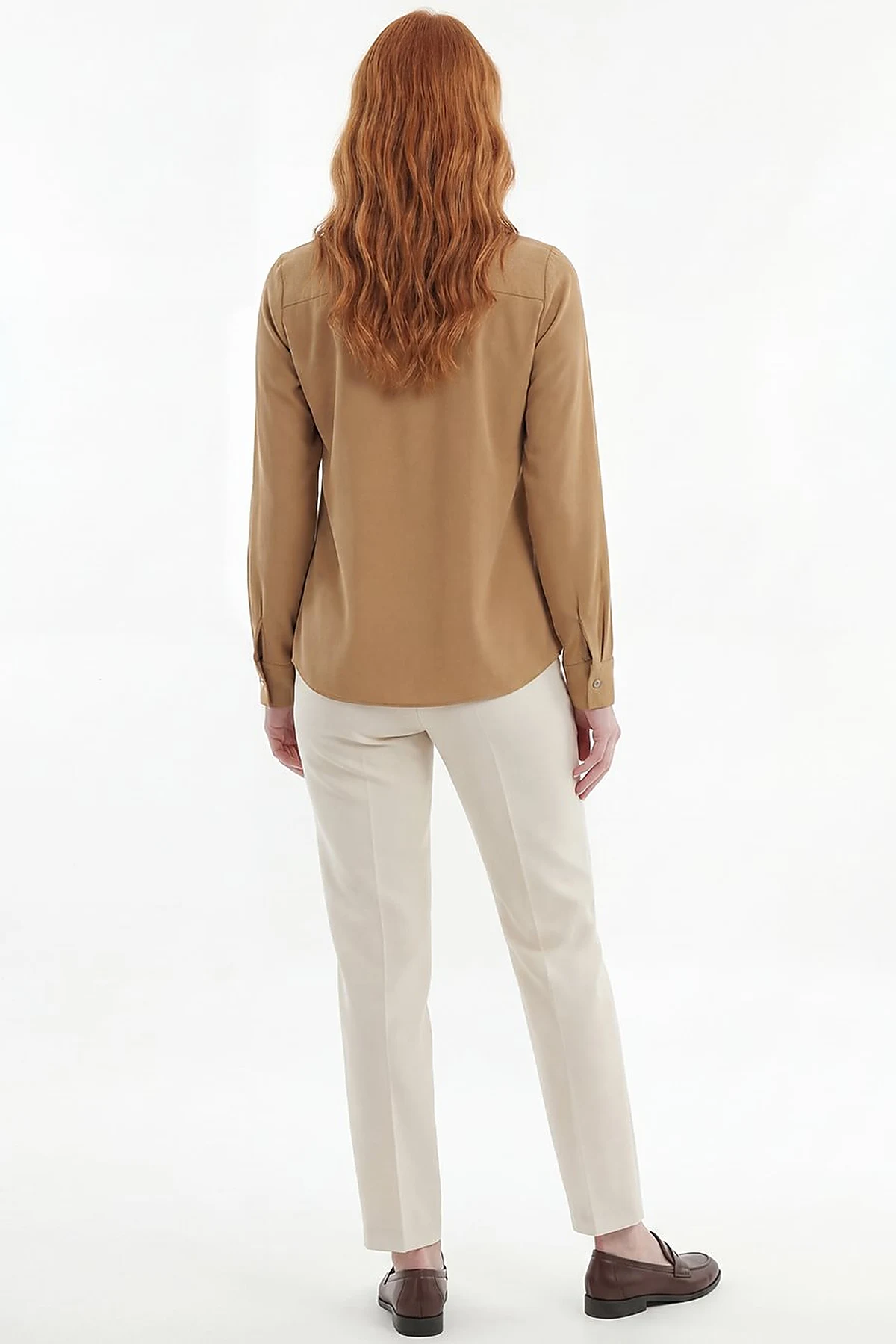 Basic Shirt with Shirt Collar Olive