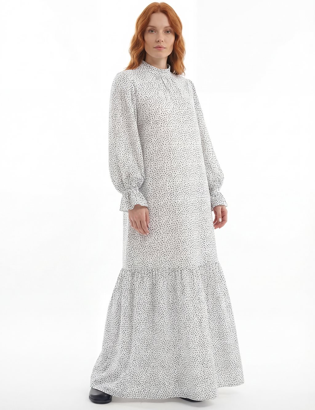 Polka Dot Dress Optic White