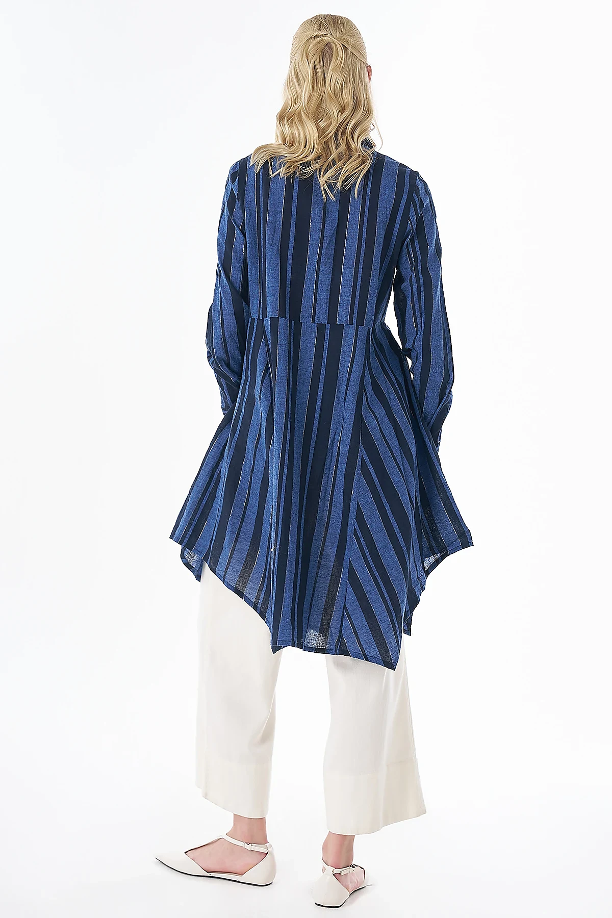 Cotton Linen Tunic Dark Navy