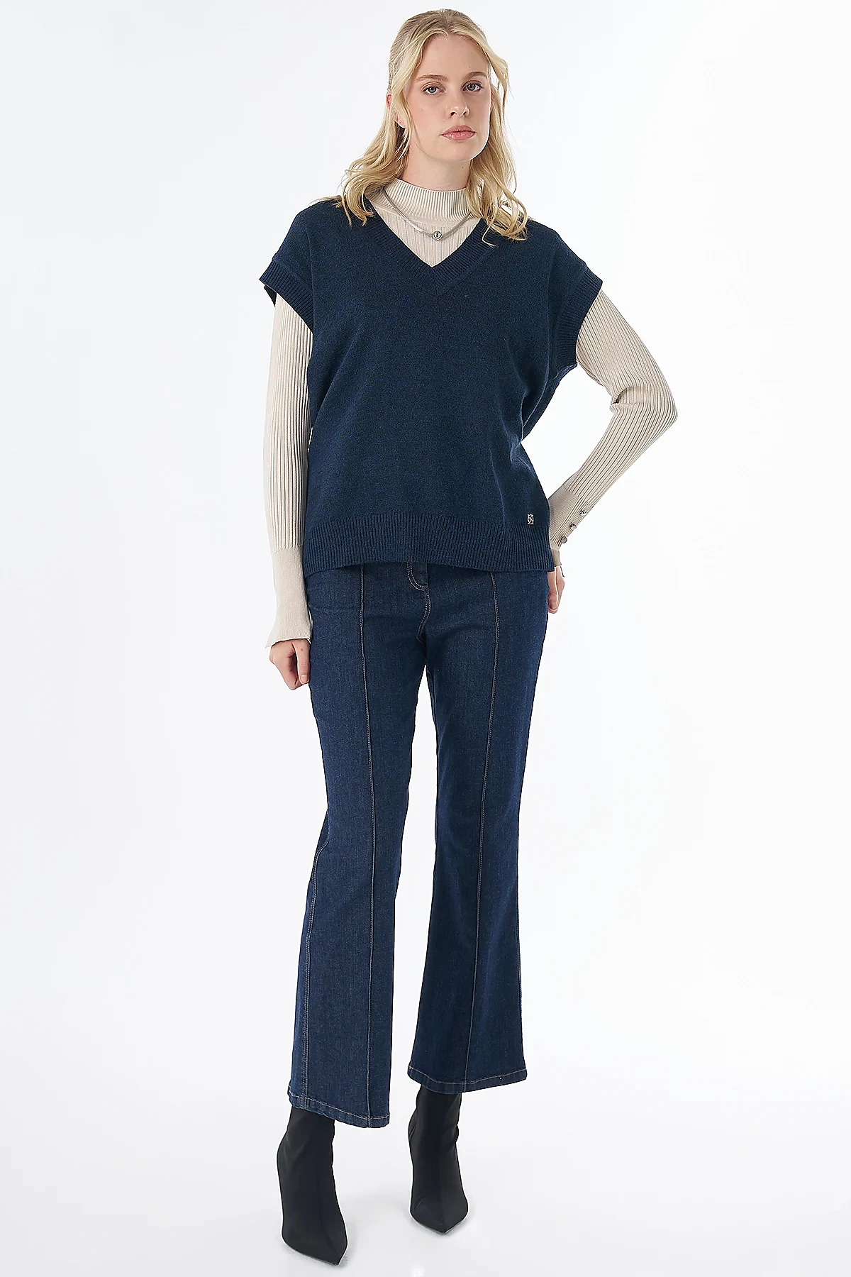 Knit Vest Navy