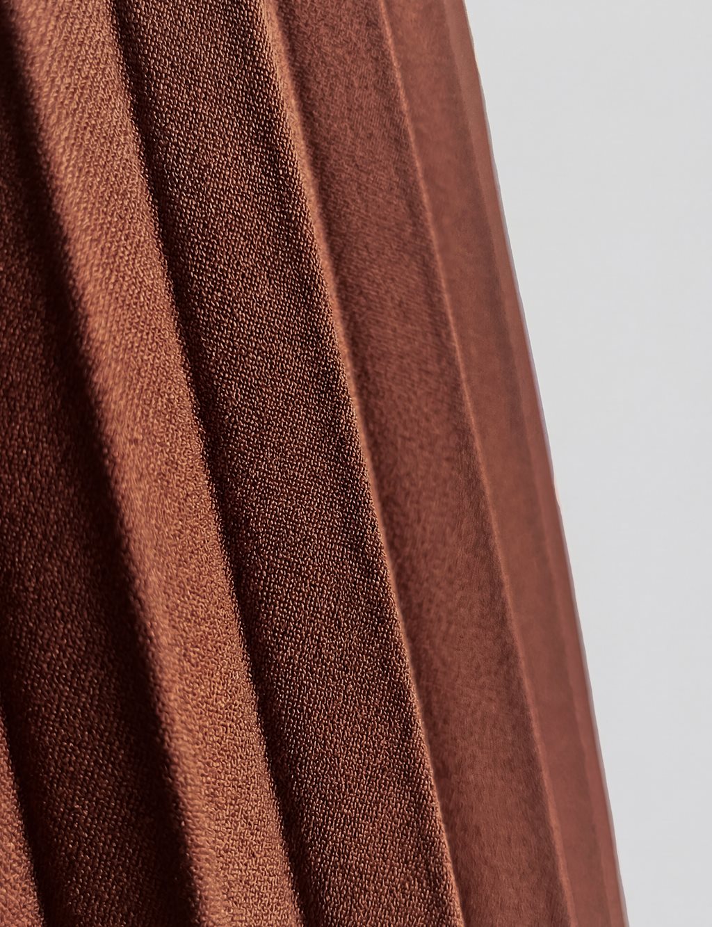 Fermuarlı Piliseli Etek Koyu Kahve 