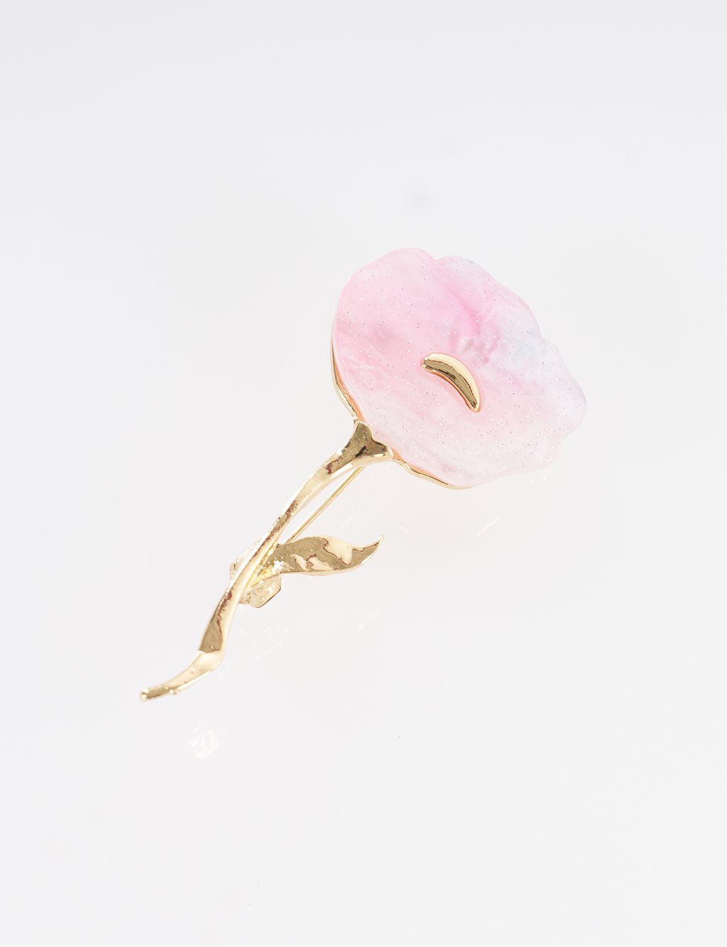 Rose Motif Brooch Gold