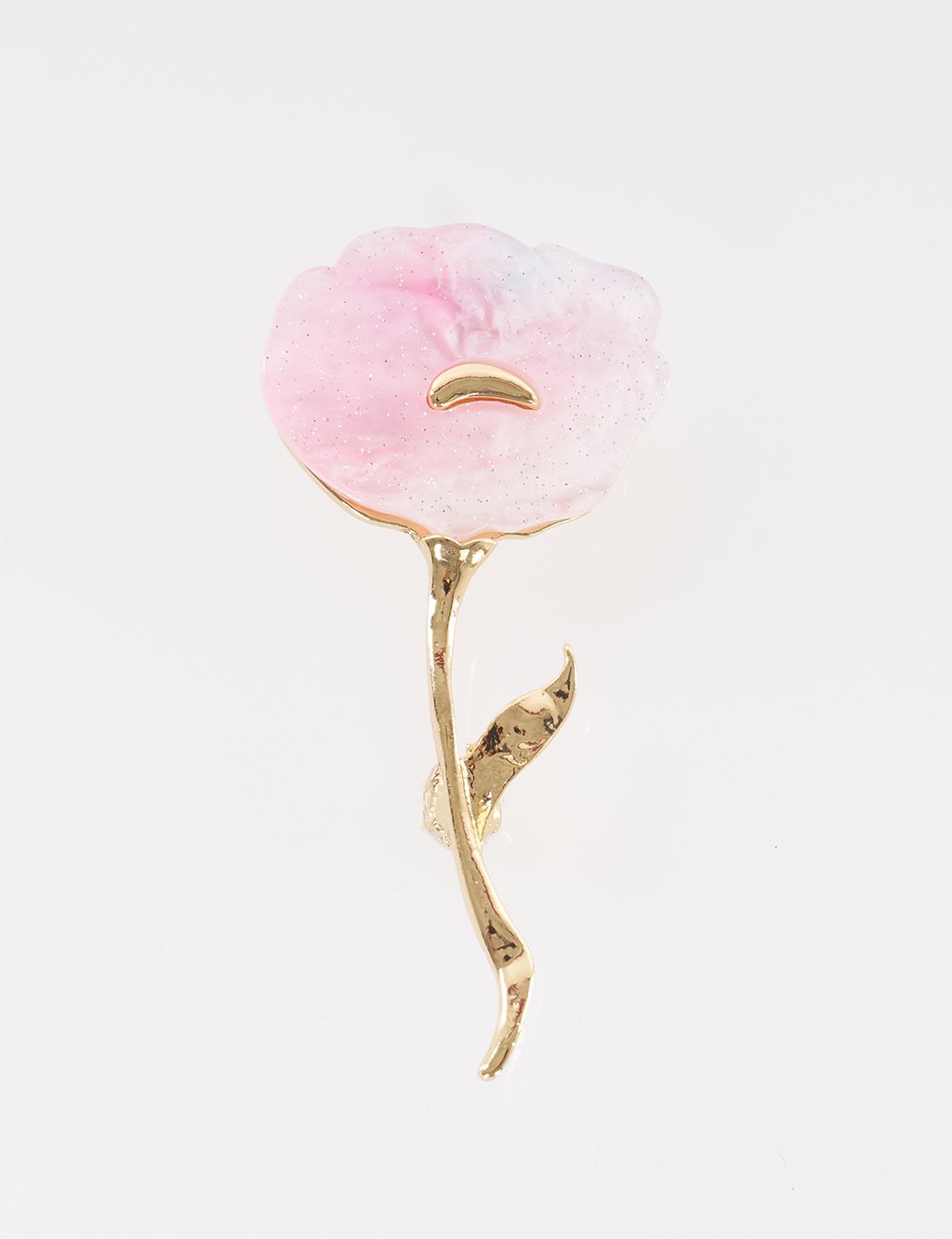 Rose Motif Brooch Gold