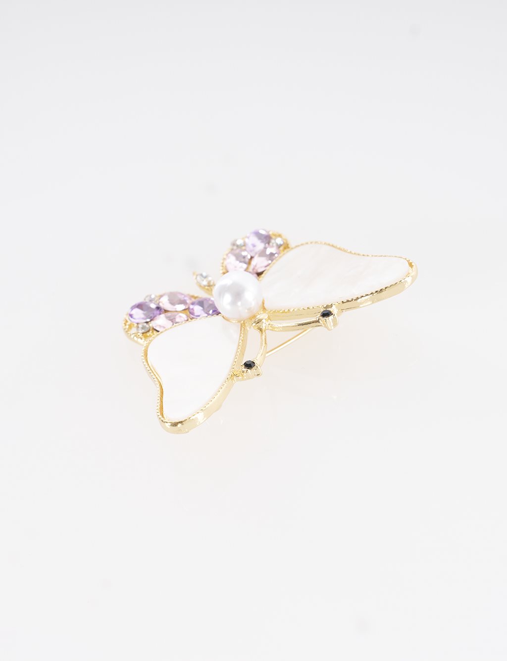 Butterfly Figurine Brooch Gold