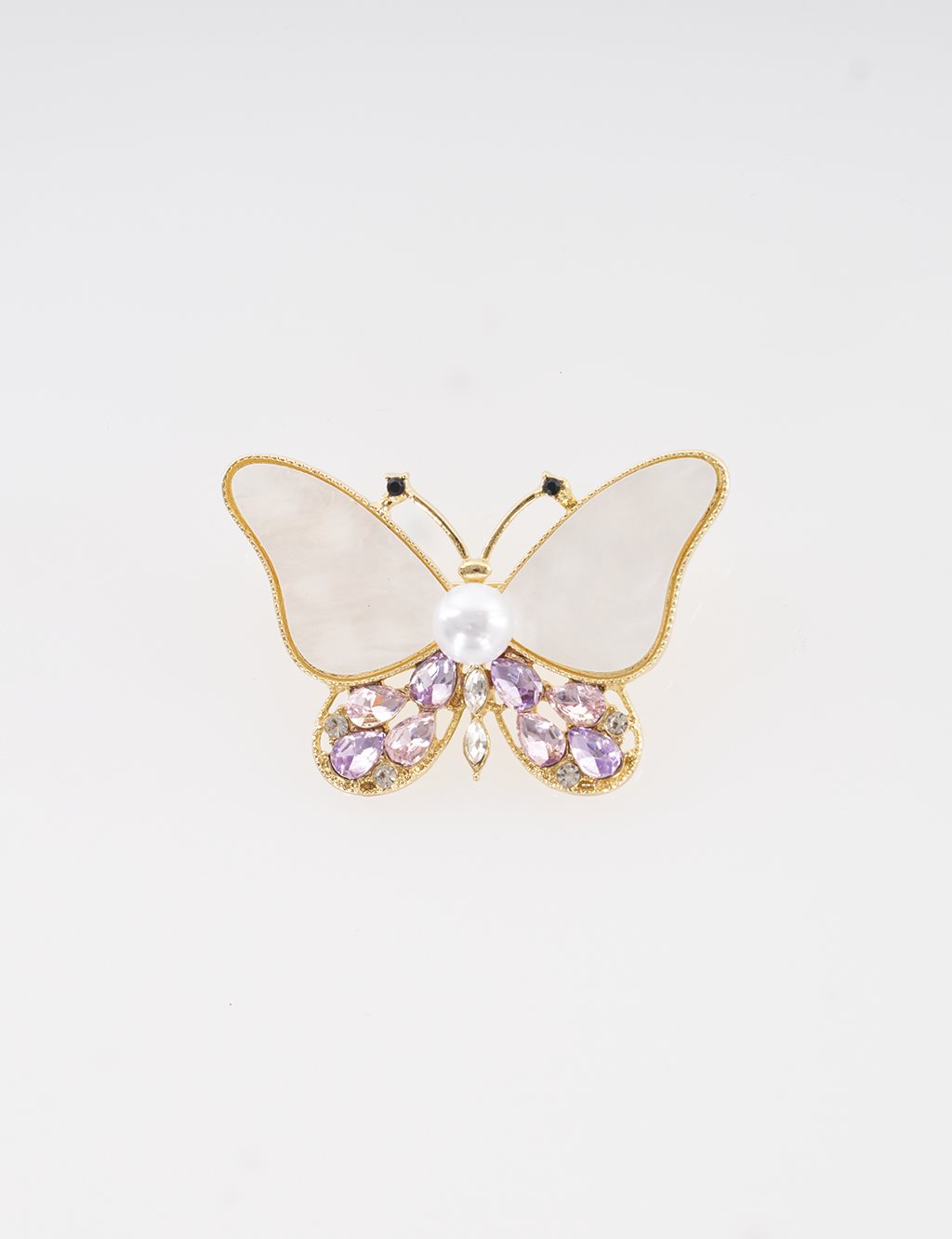 Butterfly Figurine Brooch Gold