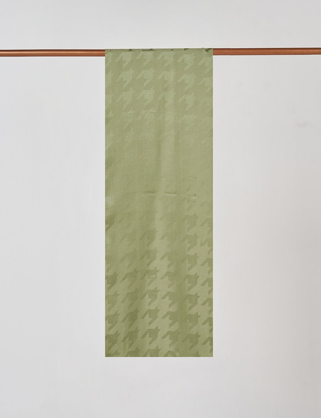 Houndstooth Pattern Jacquard Scarf Aqua Green