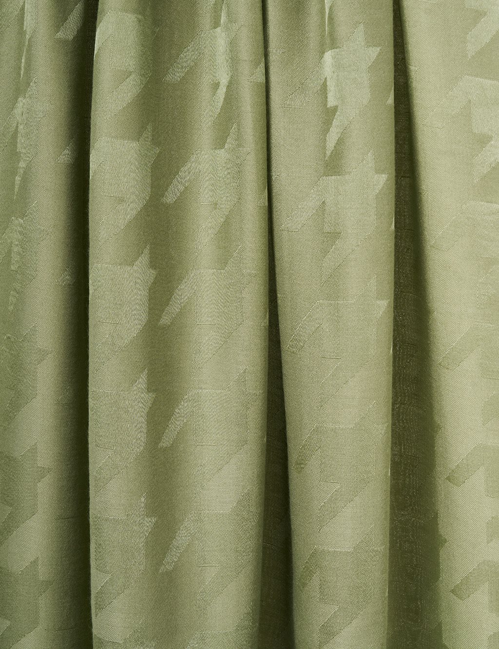 Houndstooth Pattern Jacquard Scarf Aqua Green