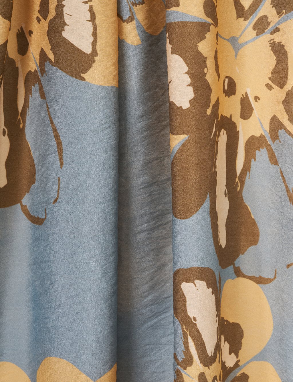 Multiple Floral Pattern Viscose Scarf Dark Gray