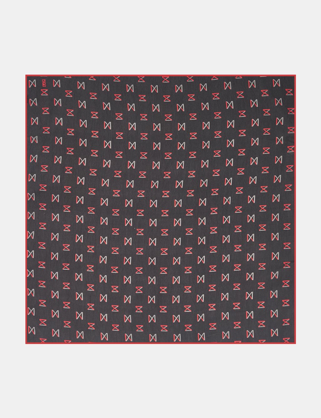 Logo Viscose Scarf Black-Red