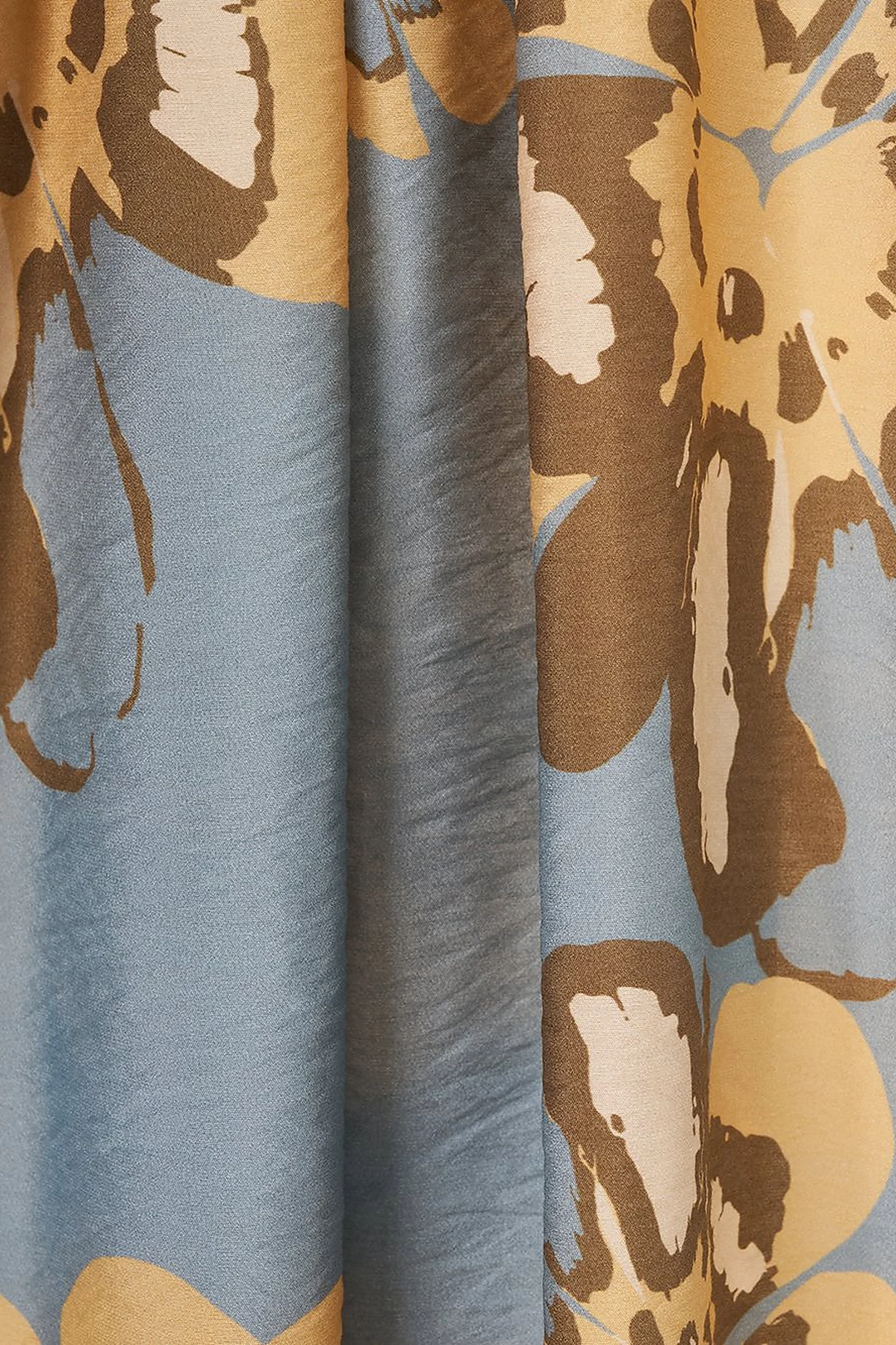 Multi-Floral Viscose Shawl in Dark Gray