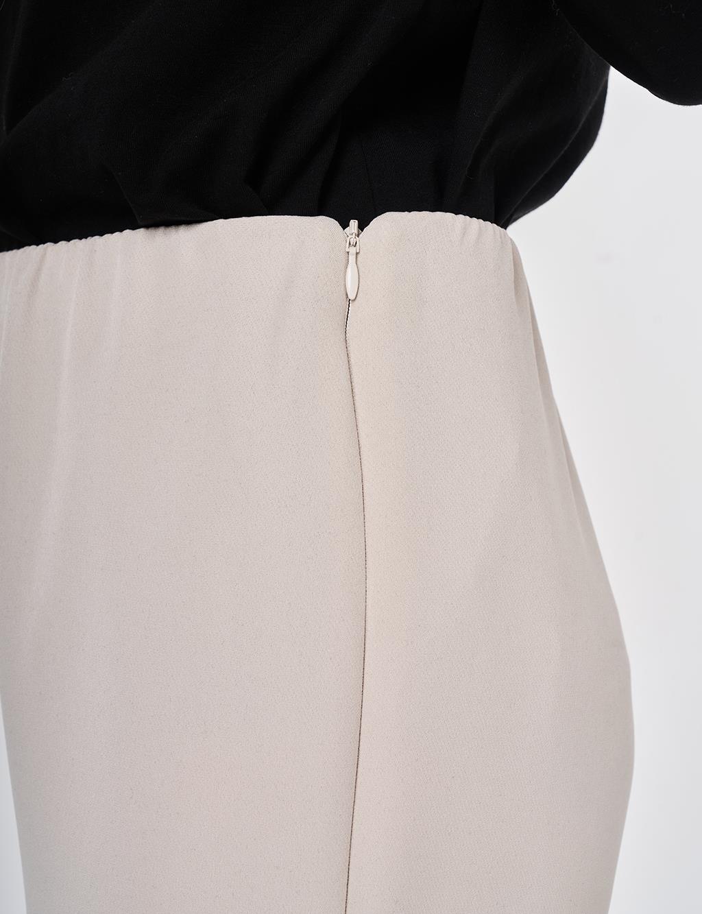 Basic Flared Trousers Light Gray