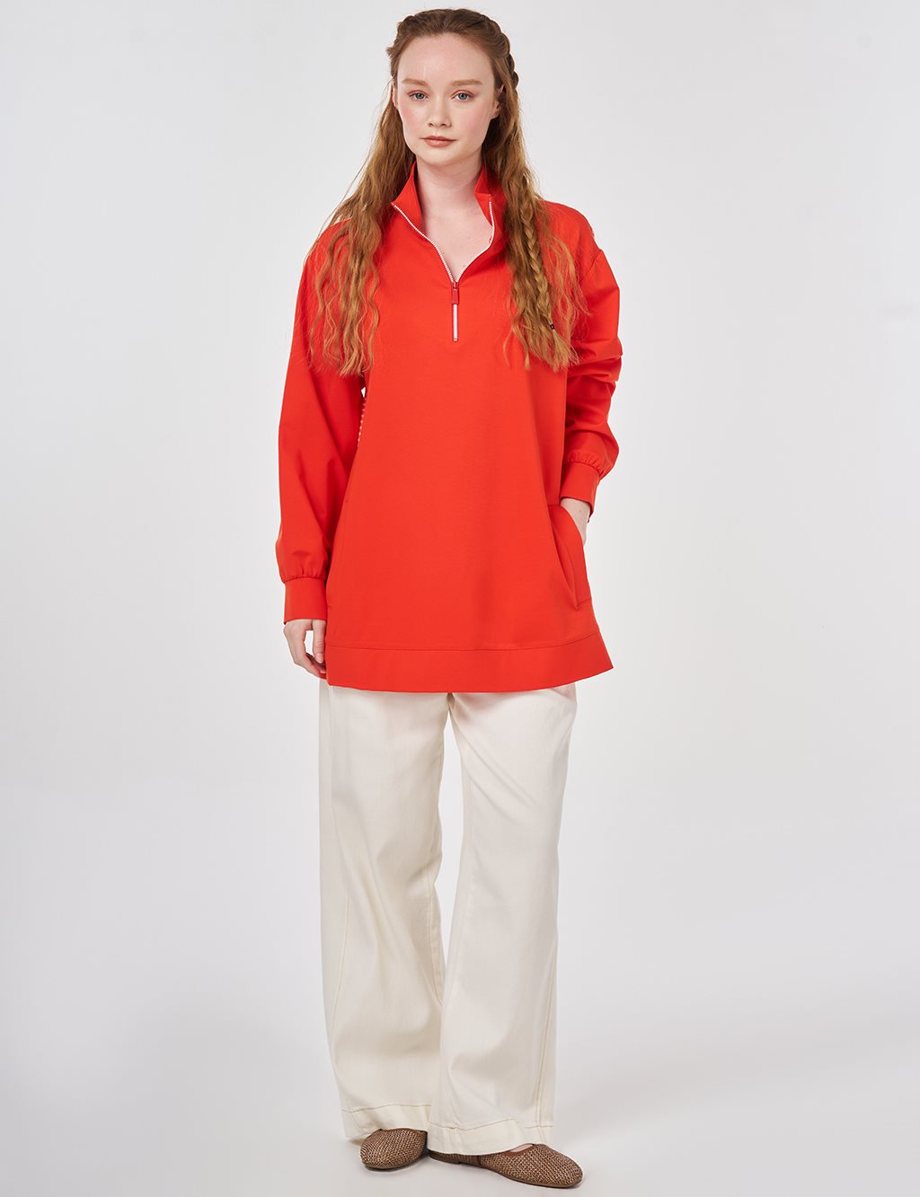 Garnili Viskon Sweatshirt Mercan