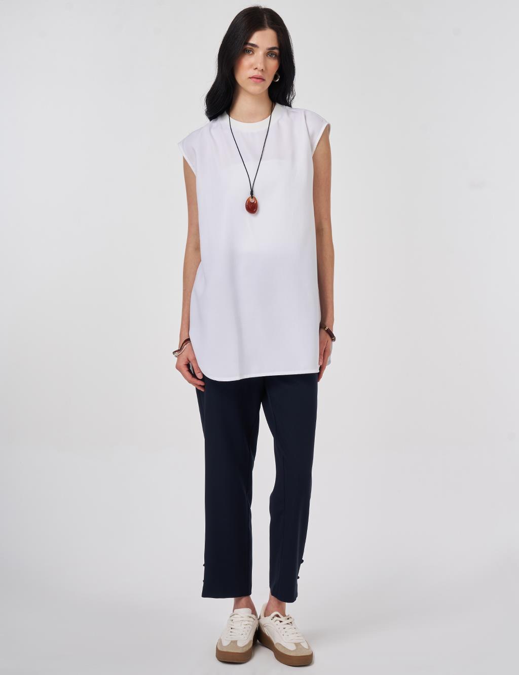 Sleeveless T-shirt, Optical White