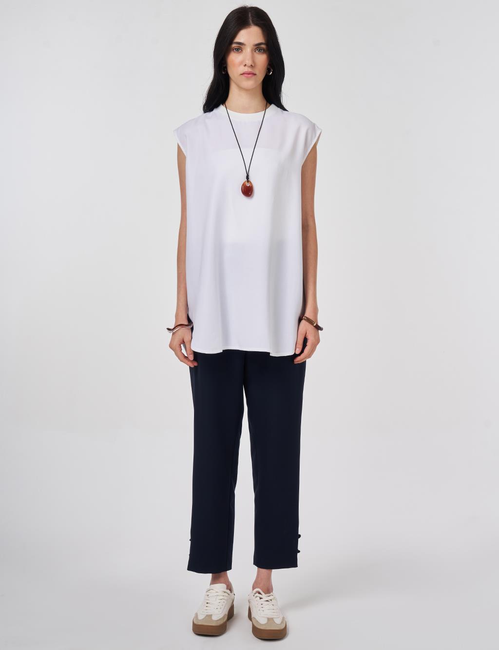 Sleeveless T-shirt, Optical White