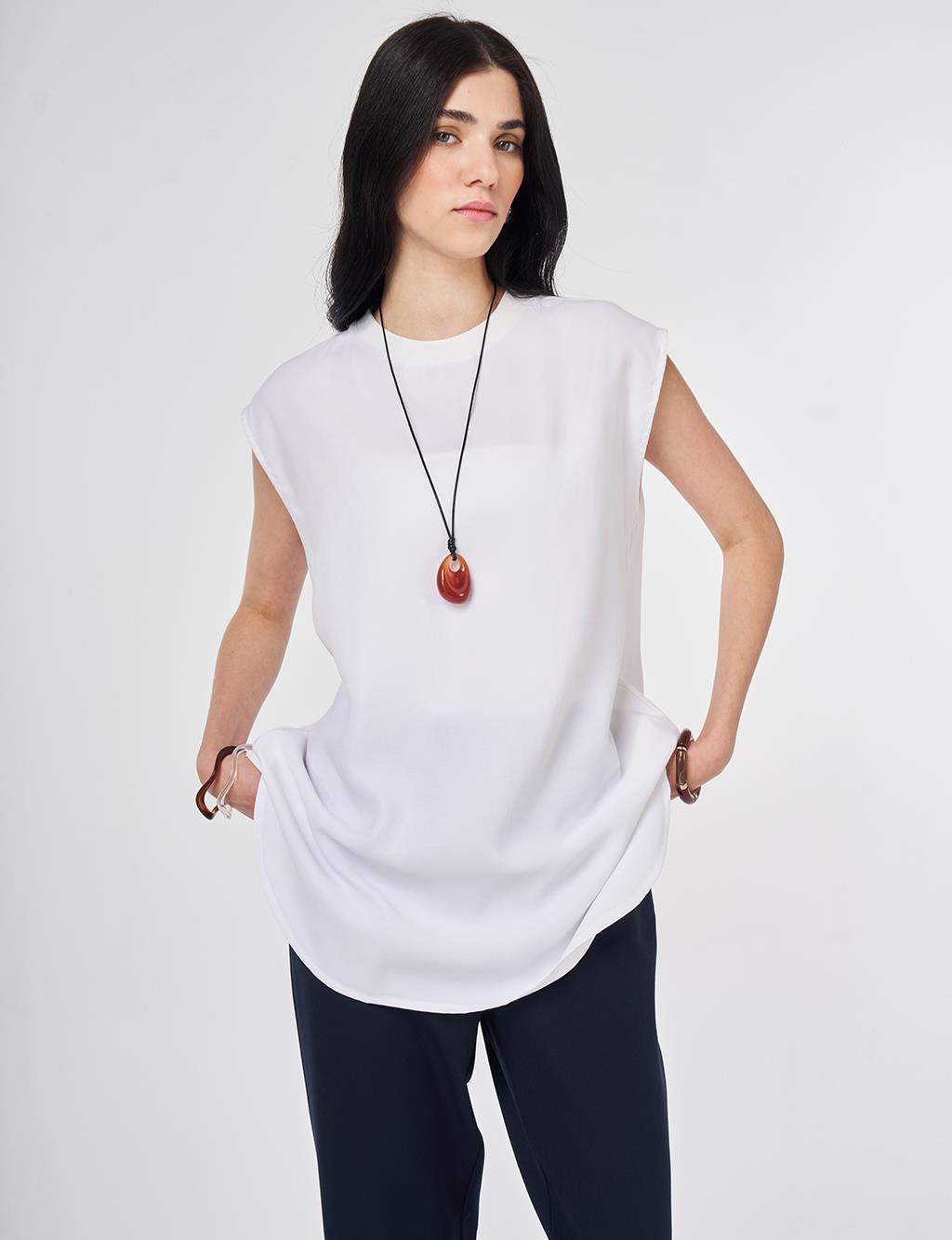 Sleeveless T-shirt, Optical White
