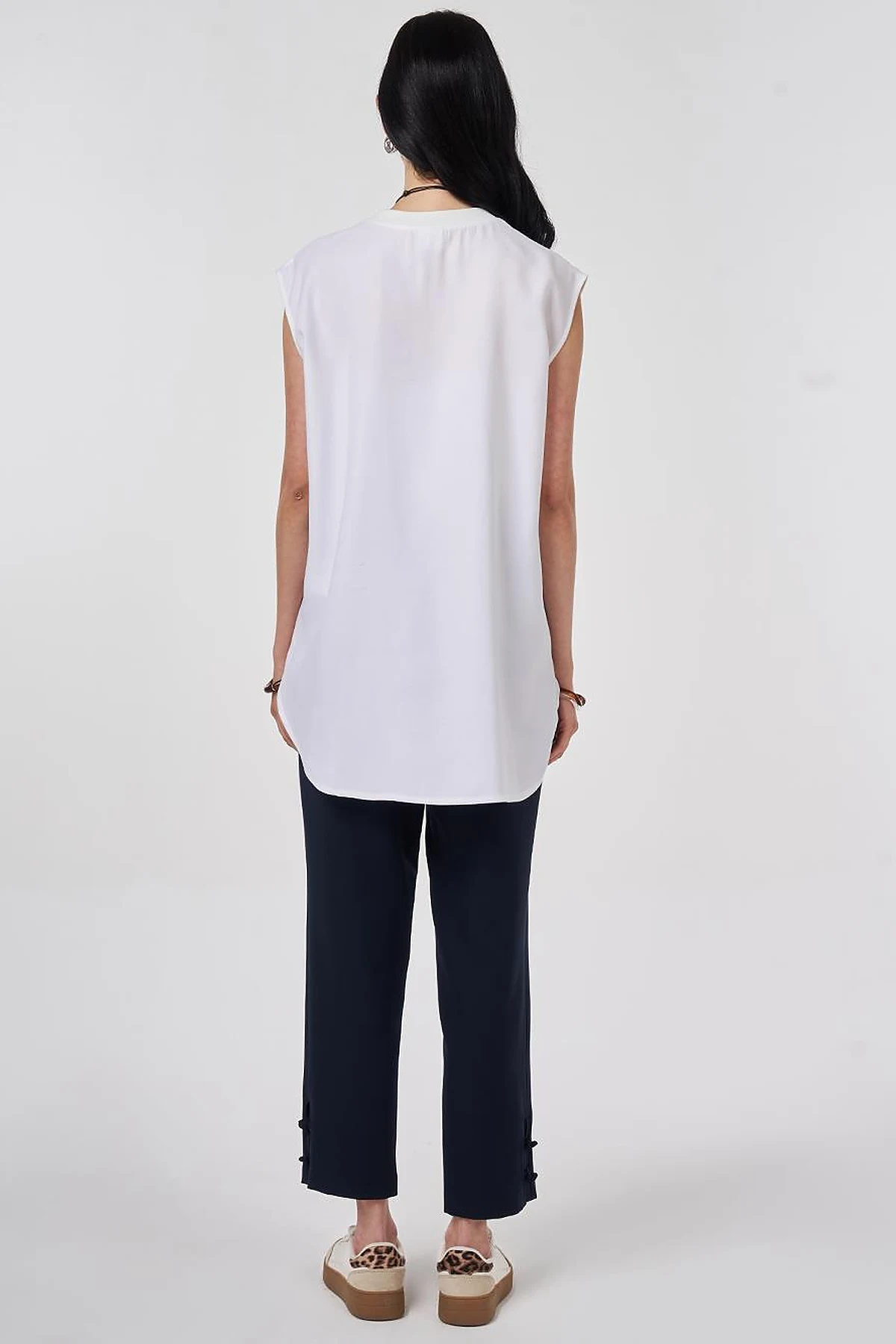 Kolsuz T-shirt Optik Beyaz