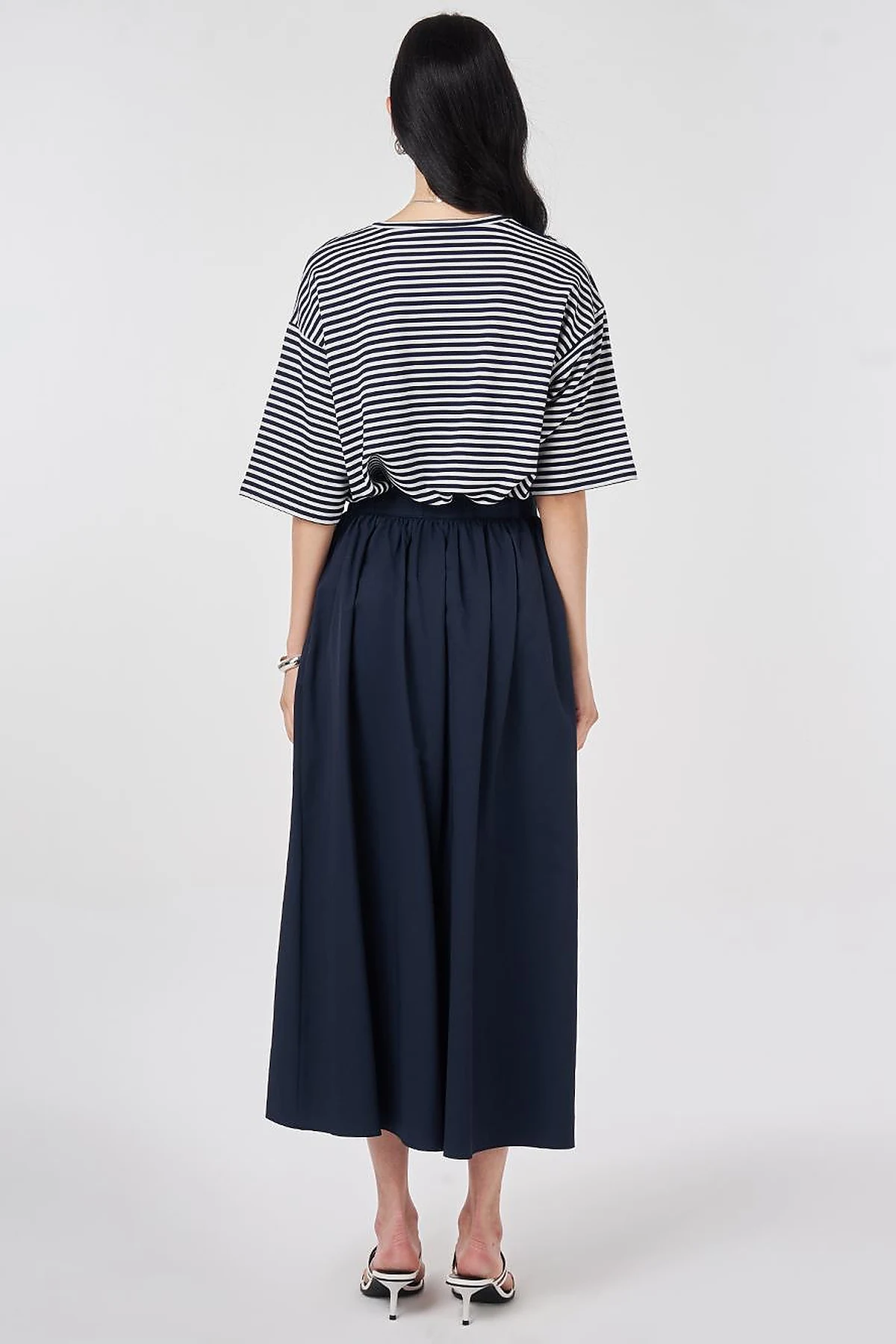 High-Waisted A-Line, Dark Navy
