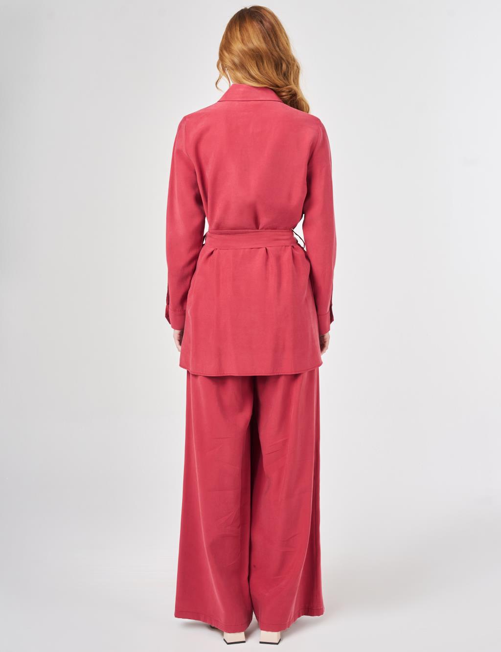 Beaded Modal Two-Piece Set, Ruby