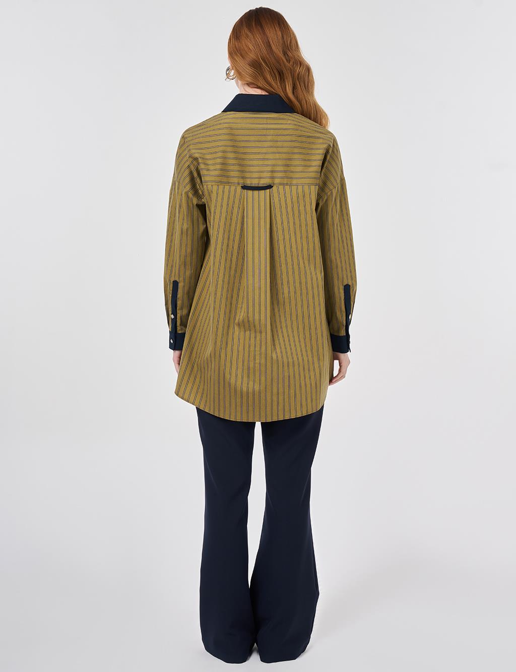 Single Pocket Cotton Tunic Mustard
