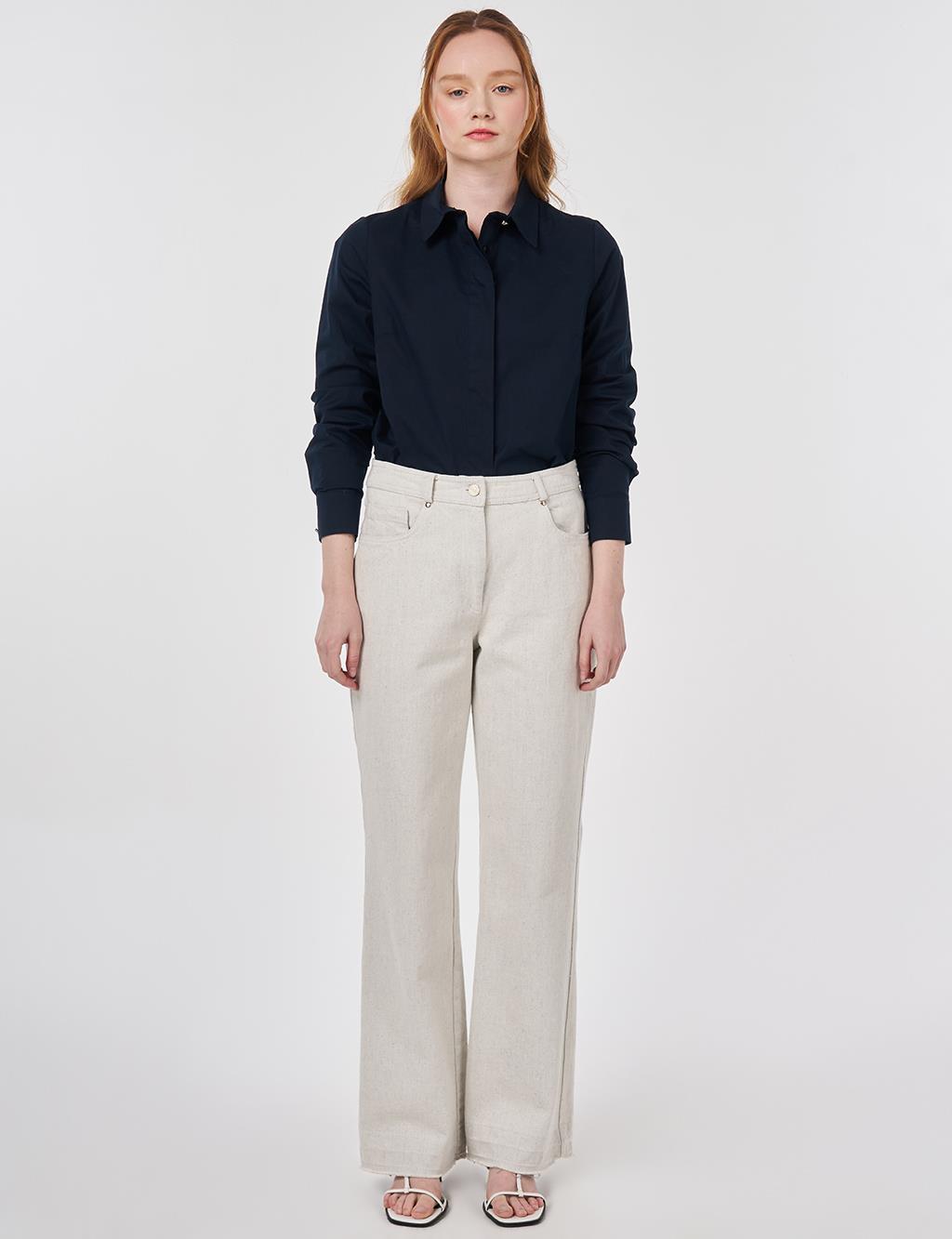 Straight Fit Denim Pants Grey