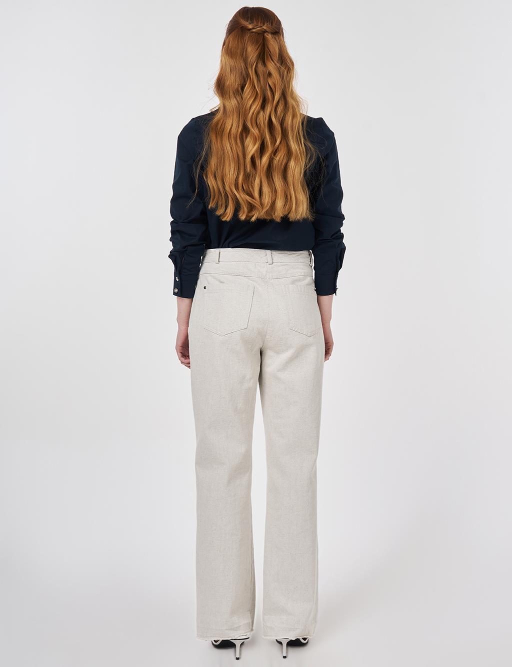 Straight Fit Denim Pants Grey