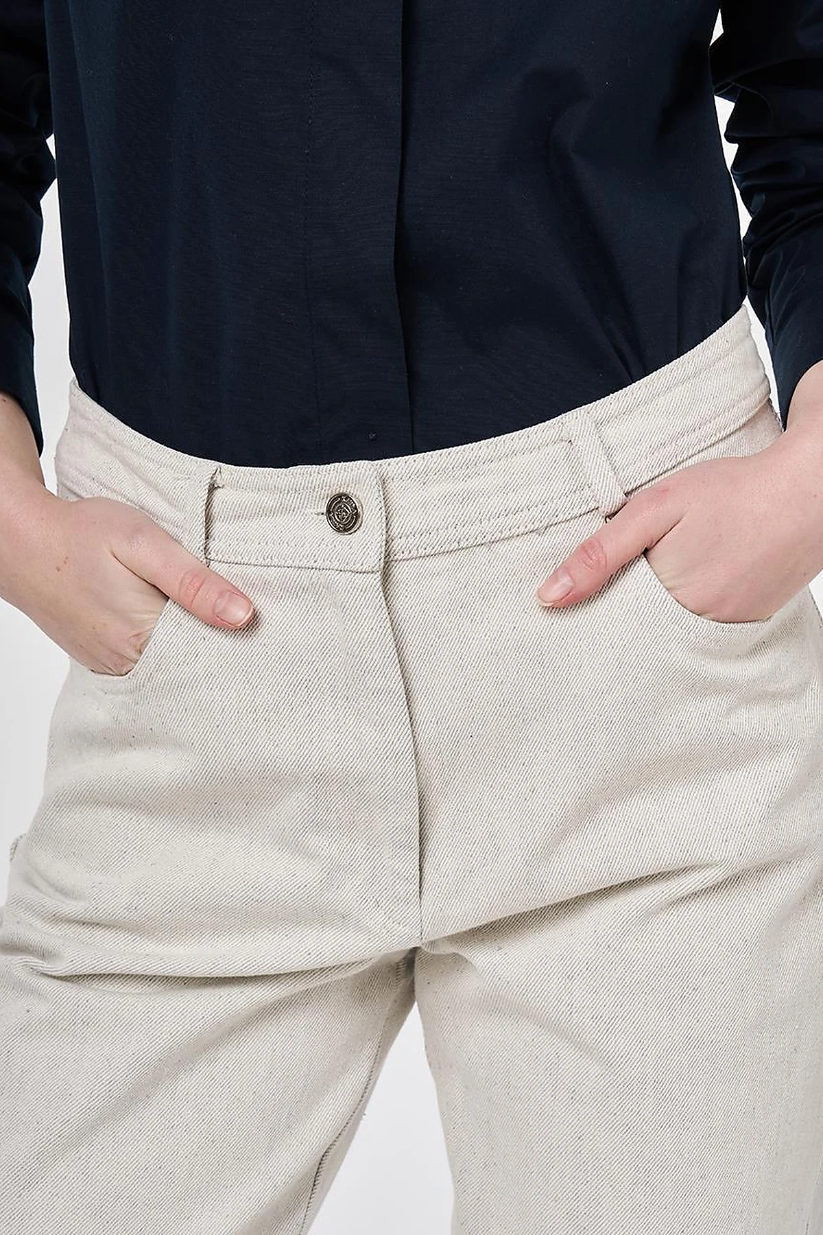 Straight Fit Denim Pants Grey
