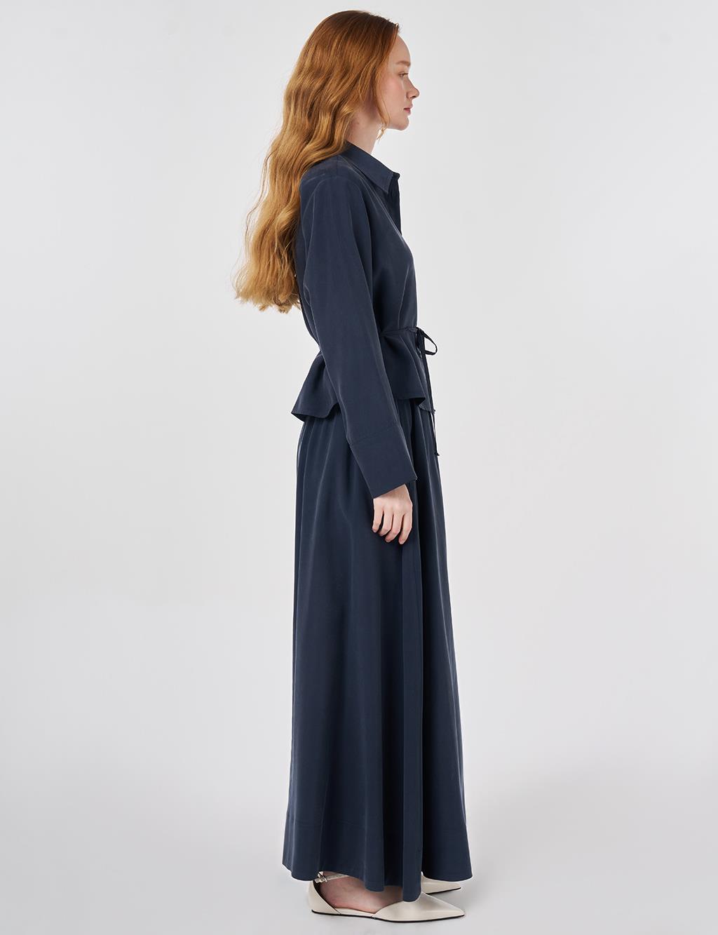 Hotfix Baskılı Etekli Takım Koyu Lacivert