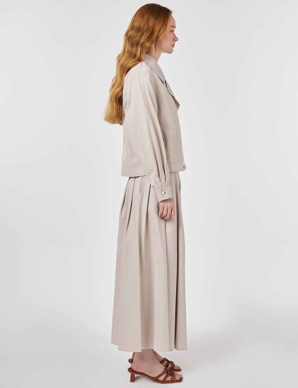 İşleme Detaylı Etekli Takım Taş