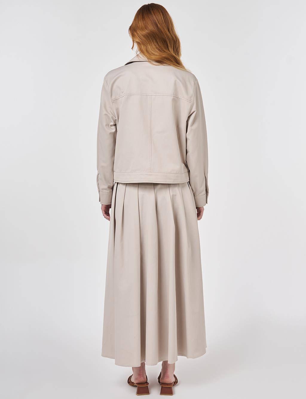 İşleme Detaylı Etekli Takım Taş