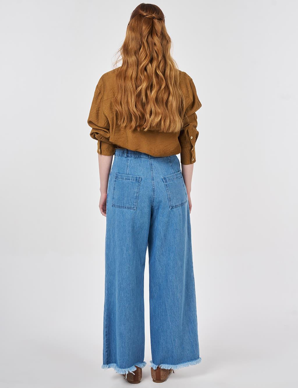 Fluid Denim Pants Ice Blue Wash