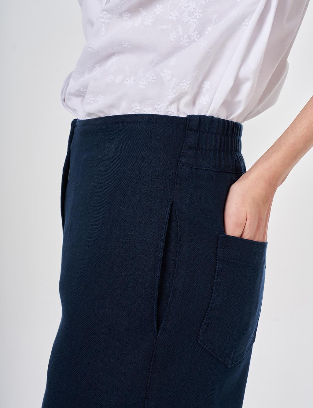 Fluid Denim Pants Dark Navy